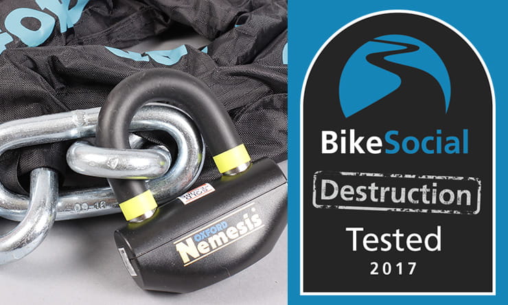 Oxford Nemesis chain and lock tested to destruction by BikeSocial